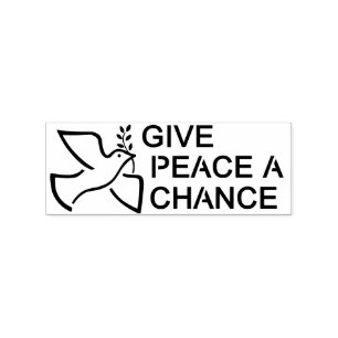 Give Peace a Chance Rubber Stamp