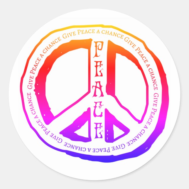 Give Peace A Chance Sticker (Front)
