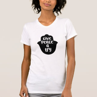 Give Peace a try typography shirt