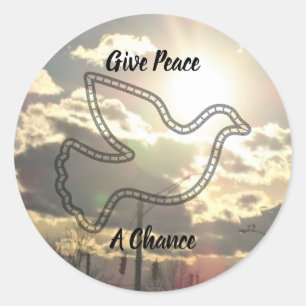 Give Peace Round Sticker