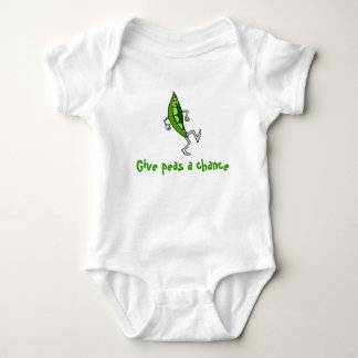 Give peas a chance baby bodysuit