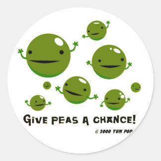 Give Peas a Chance Classic Round Sticker