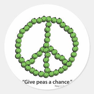 Give Peas A Chance Classic Round Sticker