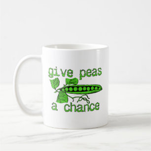 Give Peas A Chance Funny Peace Mug Humour