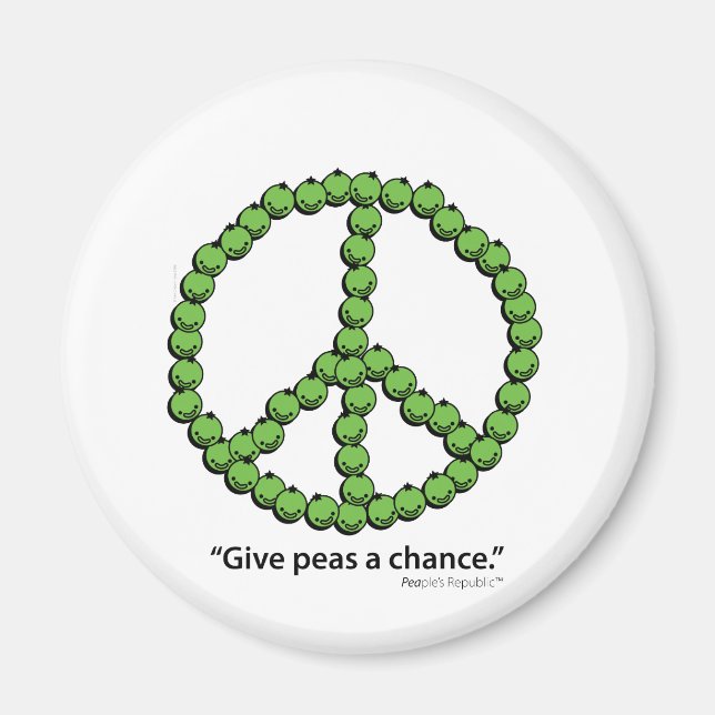 Give Peas A Chance Magnet (Front)