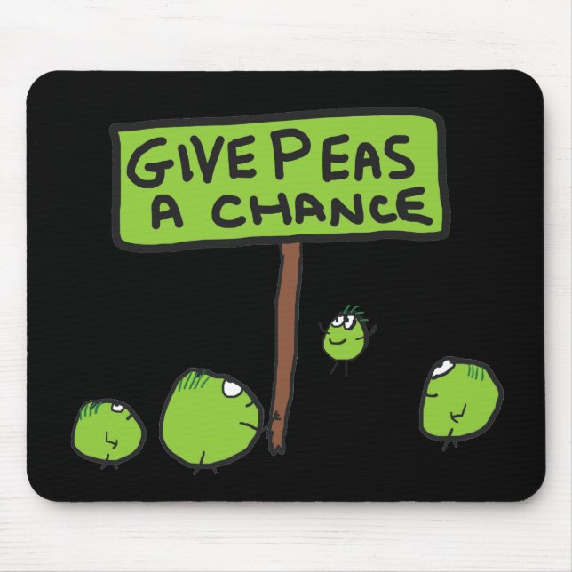 Give Peas A Chance Mouse Pad (Front)
