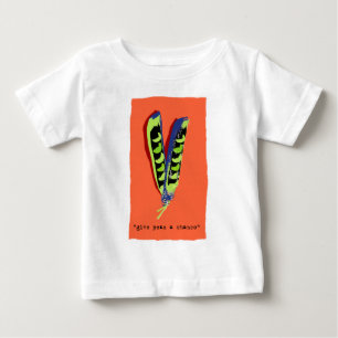 give peas a chance-orange baby T-Shirt
