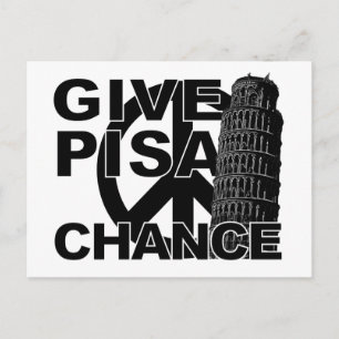 Give Pisa Chance custom postcard