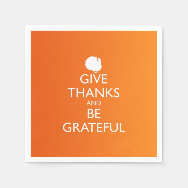 GIVE THANKS AND BE GRATEFUL NAPKIN (Front)