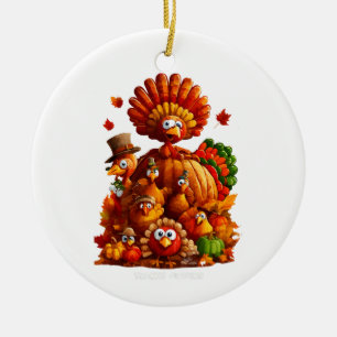 Give Thanks and Share Love Ceramic Ornament