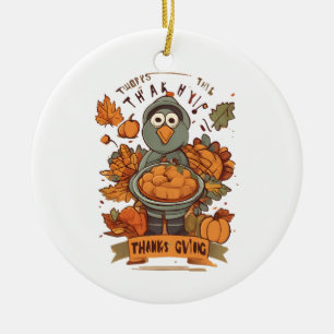 Give Thanks and Share Love  Ceramic Ornament
