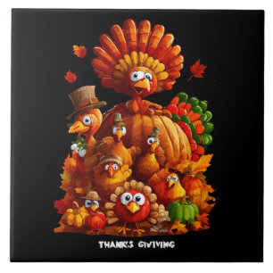 Give Thanks and Share Love Ceramic Tile