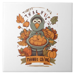 Give Thanks and Share Love Ceramic Tile
