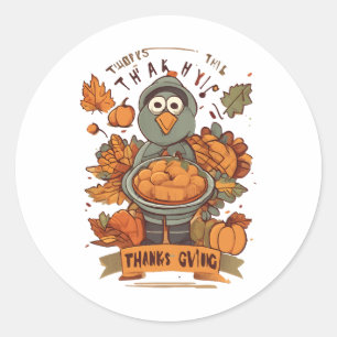 Give Thanks and Share Love Classic Round Sticker