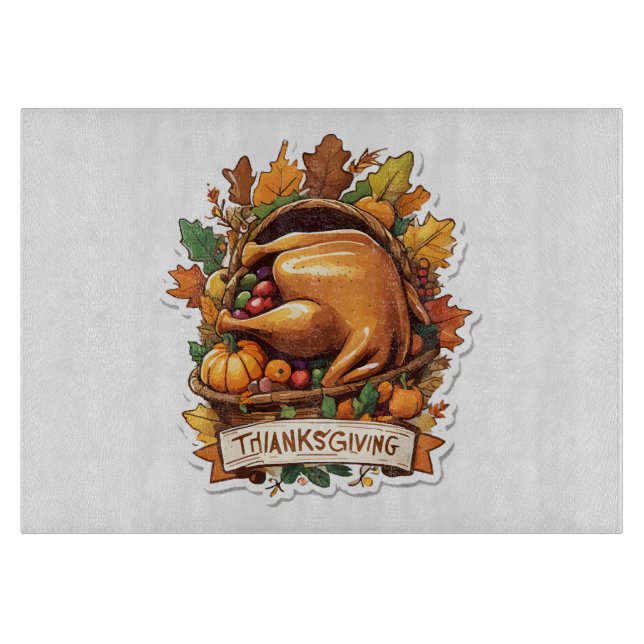 Give Thanks and Share Love Cutting Board (Front)