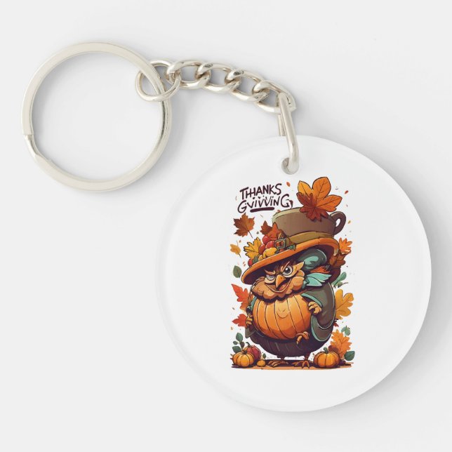 Give Thanks and Share Love Key Ring (Front)