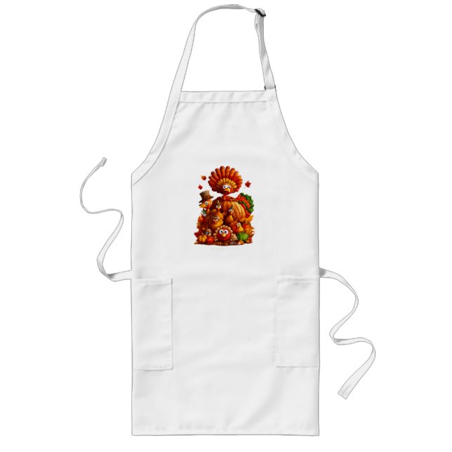Give Thanks and Share Love Long Apron (Front)