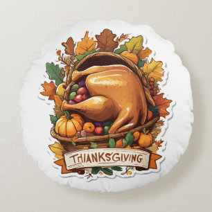Give Thanks and Share Love Round Cushion