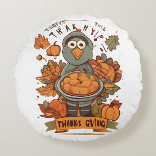 Give Thanks and Share Love Round Cushion