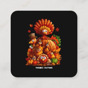 Give Thanks and Share Love Square Business Card