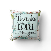 Give Thanks - Bella Flora Throw Pillow