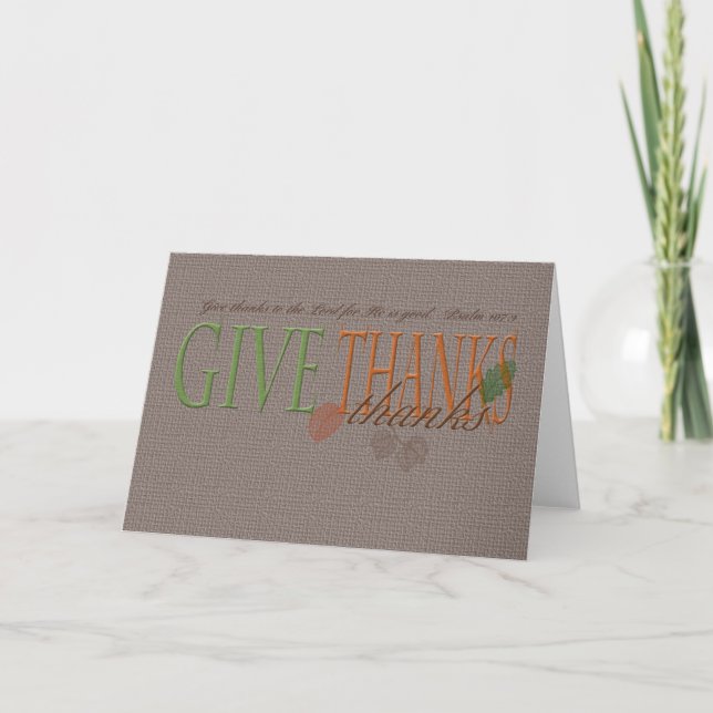 Give Thanks Card (Front)