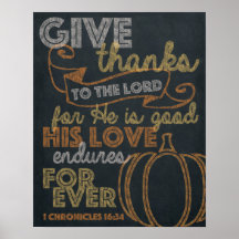 Give Thanks Chalkboard Art 16x20