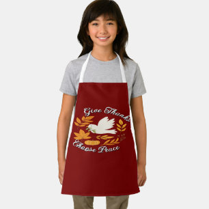 'Give Thanks, Choose Peace' All-Over Print Apron