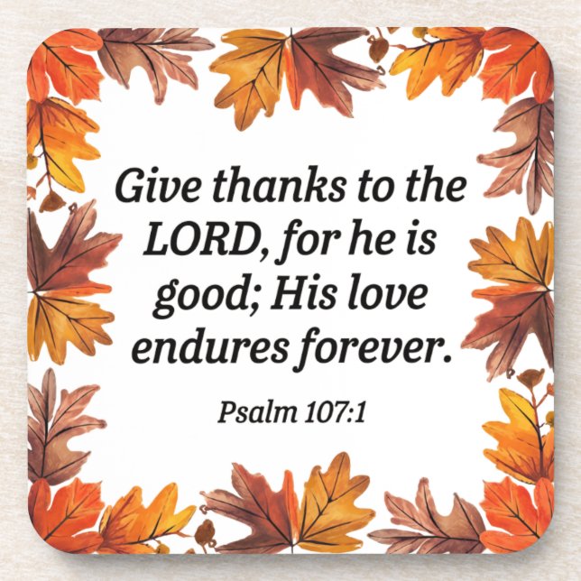 Give Thanks Collection Coaster (Front)