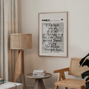 Give Thanks Colossians 3:17 Print