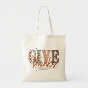 Give Thanks Fall Tote Bag