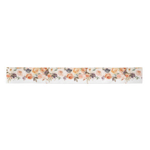 Give Thanks Floral Pumpkin 3" Ribbon Satin Ribbon