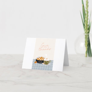 Give Thanks For Cosy Evenings Autumn Treats Thank You Card