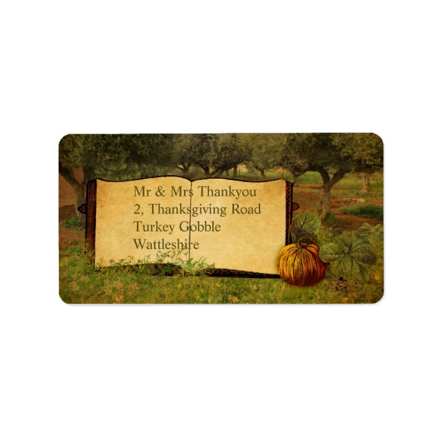 Give Thanks for Thanksgiving Label (Front)