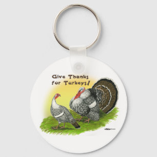 Give Thanks For Turkeys! Key Ring