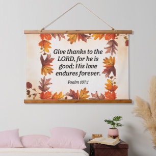 Give Thanks Hanging Tapestry