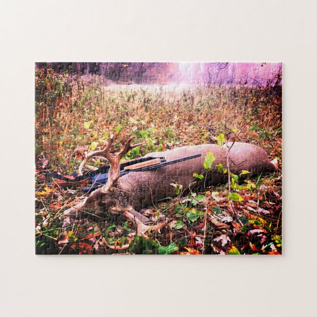 Give Thanks Harvested Whitetail Buck Jigsaw Puzzle (Horizontal)
