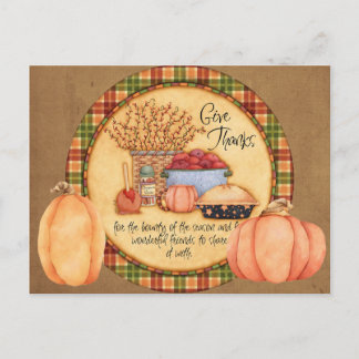 Give Thanks Holiday Postcard