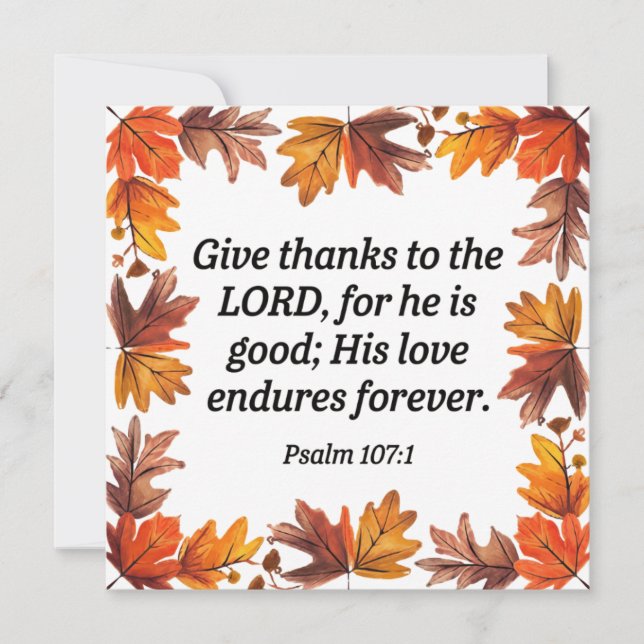 Give Thanks Invitation (Front)