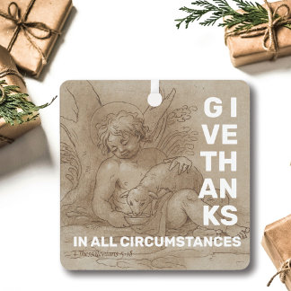 Give Thanks Metal Tree Decoration