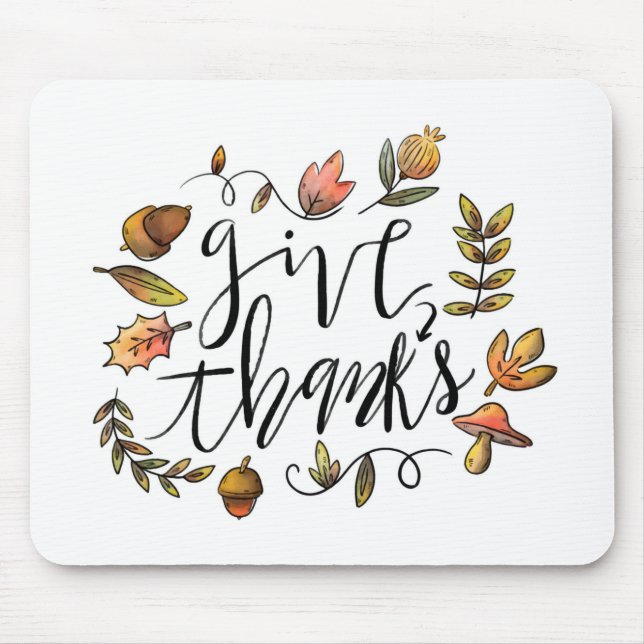 Give Thanks Mouse Pad (Front)
