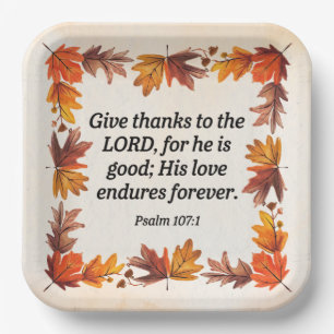 Give Thanks Paper Plate