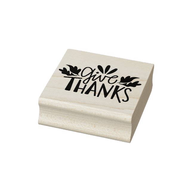 Give Thanks Rubber Stamp (Stamp)