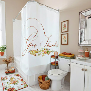 Give Thanks Shower Curtain