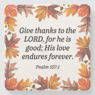 Give Thanks Stone Coaster