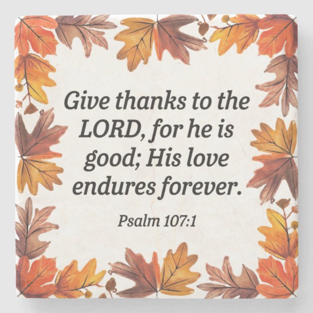 Give Thanks Stone Coaster (Front)