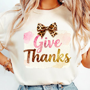 Give Thanks T-Shirt   Floral Fall Coquette Shirt