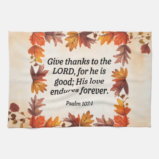 Give Thanks Tea Towel (Horizontal)