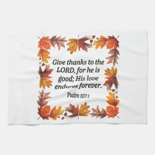 Give thanks tea towel