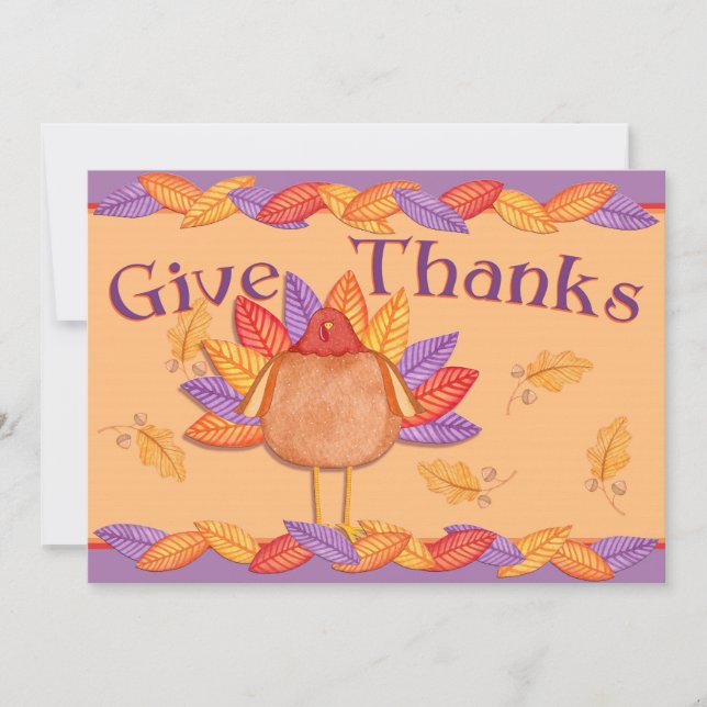 Give Thanks Thank You Card (Front)